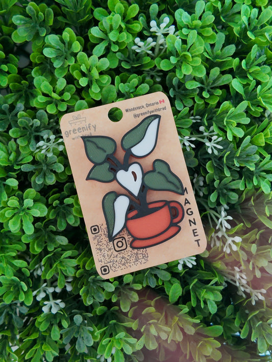 Tea Cup Philodendron Magnet