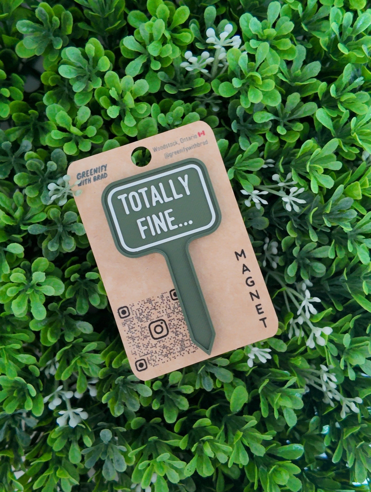 Totally Fine... Mini Tag Magnet