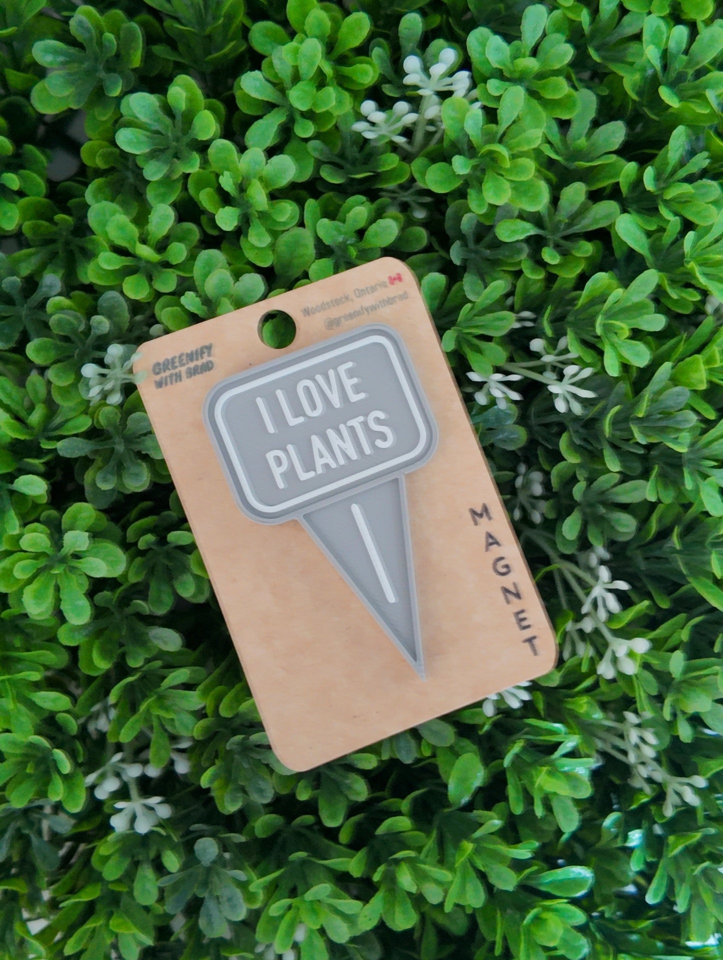 I Love Plants Mini Tag Magnet