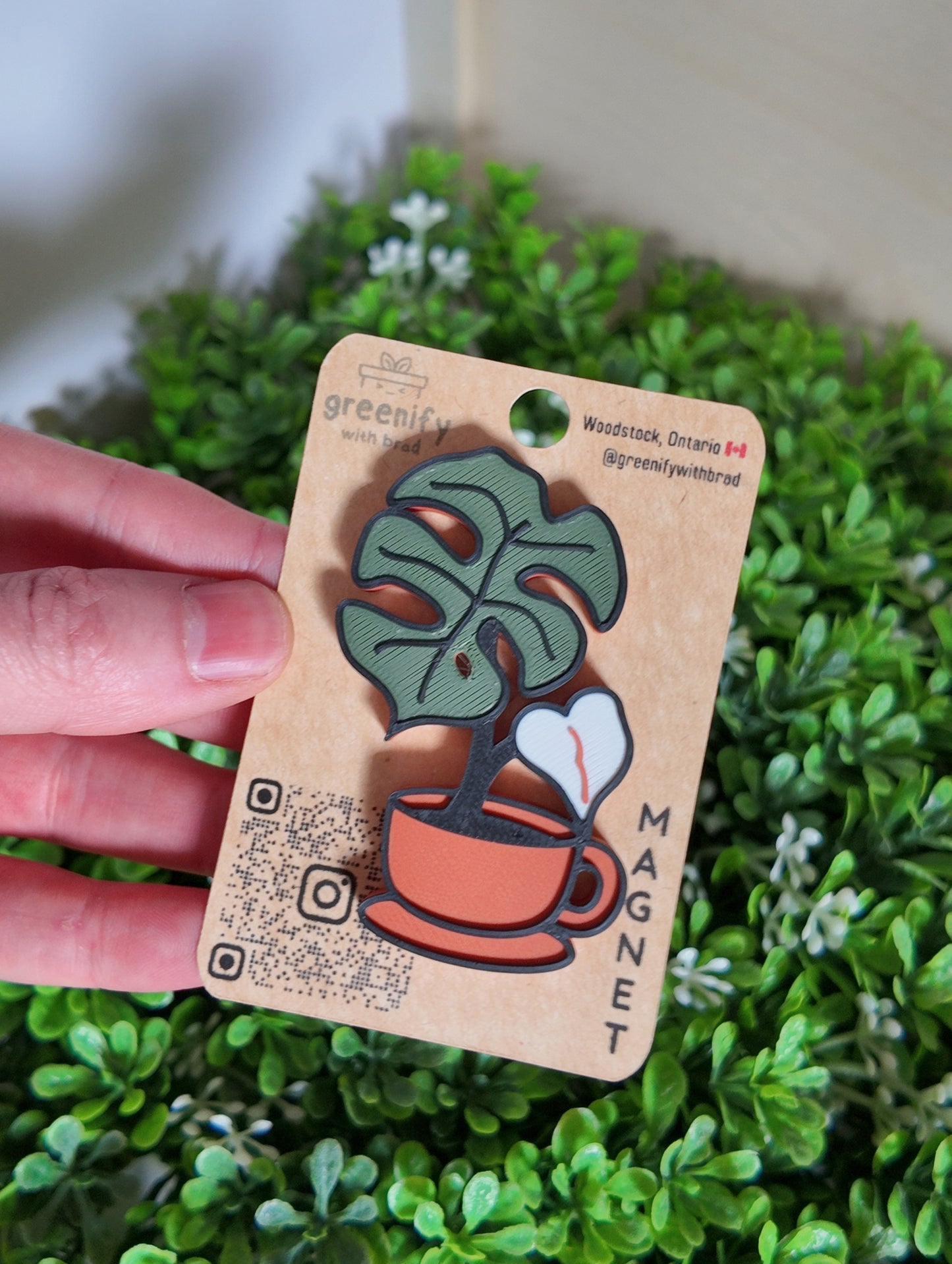 Tea Cup Monstera Magnet