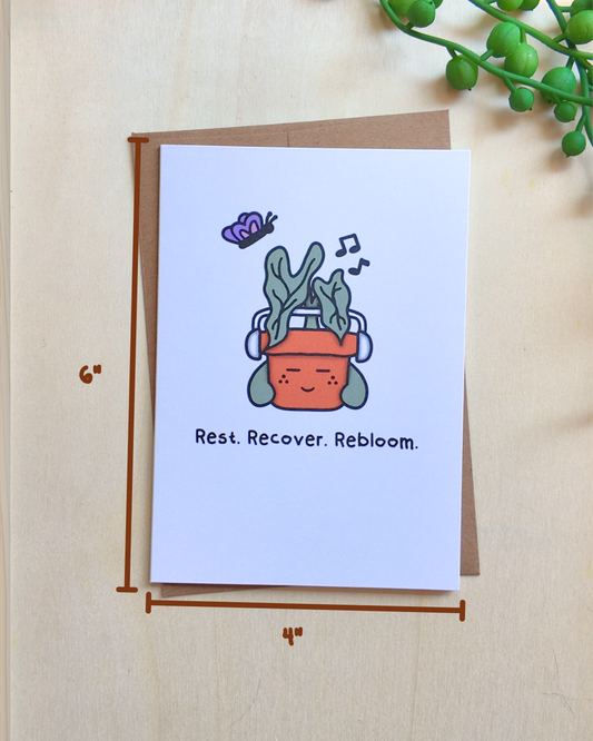 Rest. Recover. Rebloom. Card