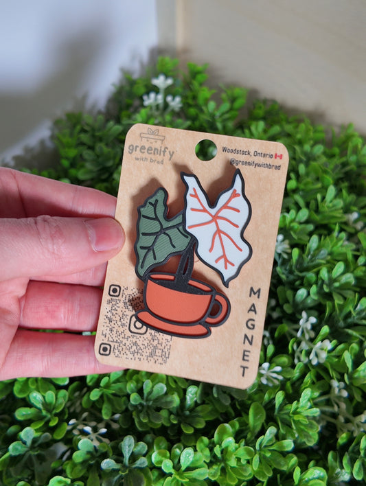 Tea Cup Alocasia Magnet