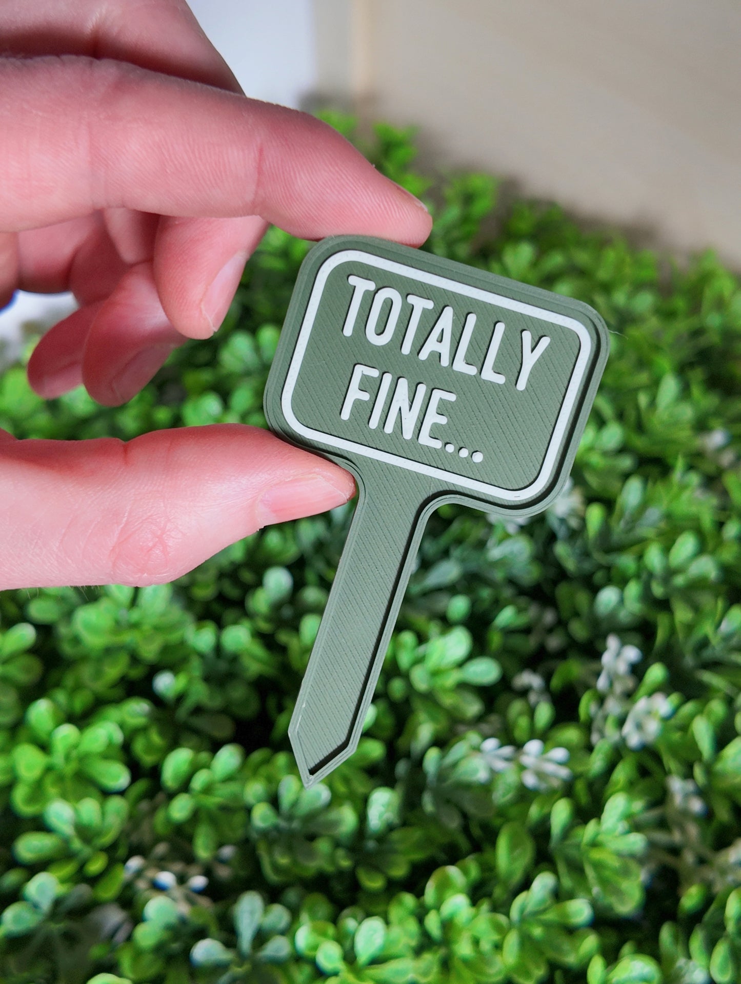 Totally Fine... Mini Tag Magnet