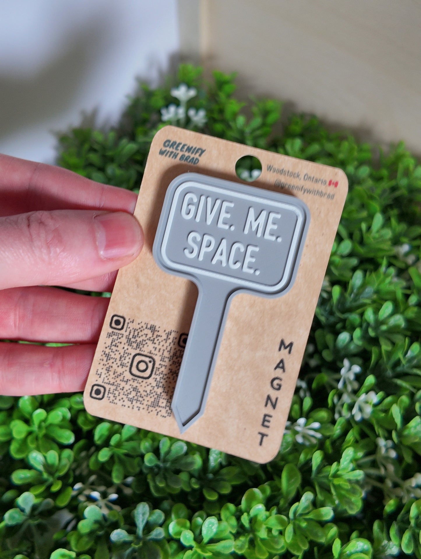 Give. Me. Space. Mini Tag Magnet