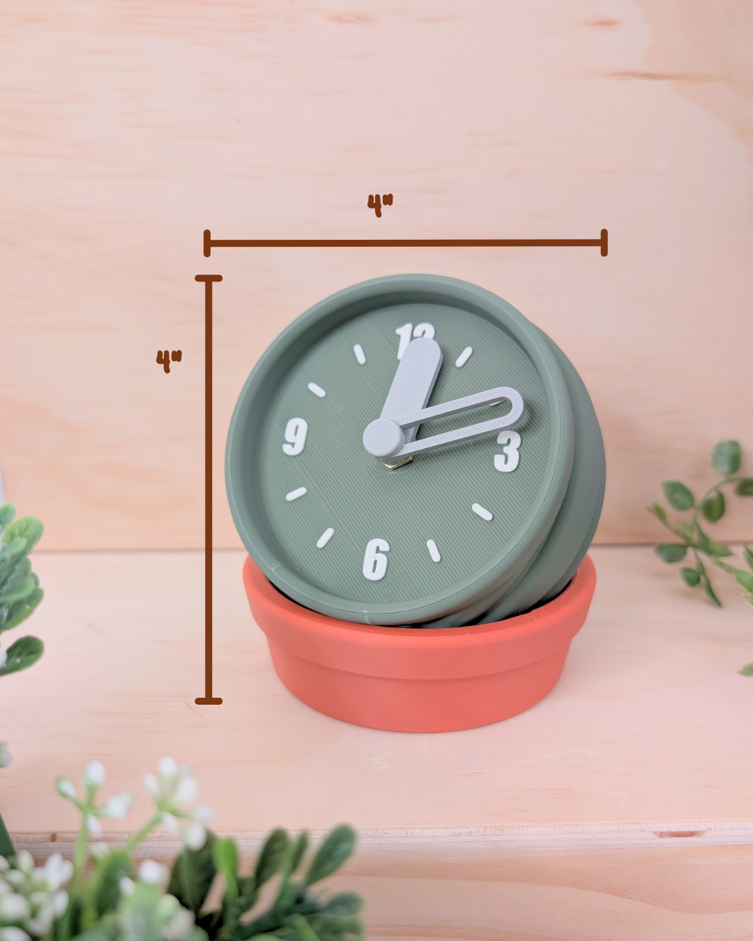 Functional Cactus Desk Clock